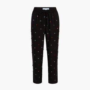 HILL HOUSE HOME  Black pants with multi-colored jewels. Size XS